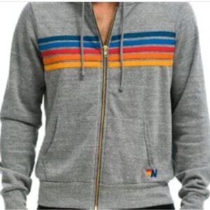 Aviator Nation Men's unisex XXL five stripe hooded sweatshirt